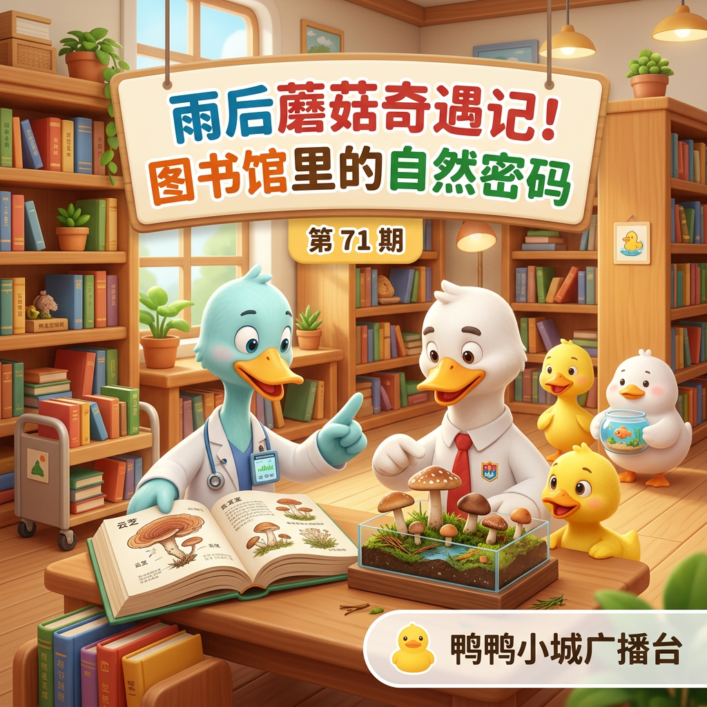 雨后蘑菇奇遇记!图书馆里的自然密码