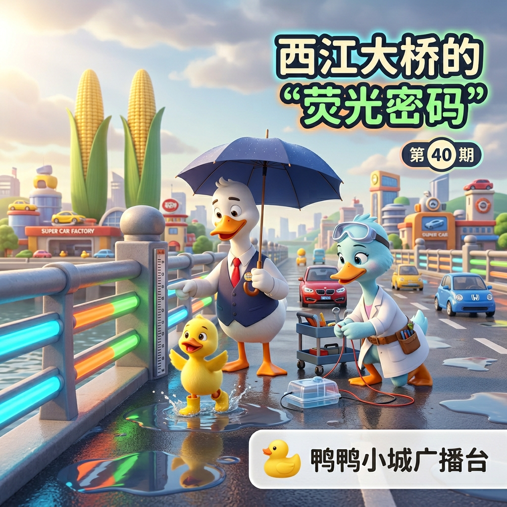 西江大桥的“荧光密码”
