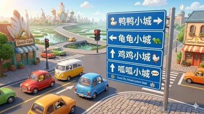 鸭鸭小城-湿地公园湖边新增公路-场景7-0
