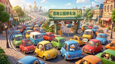 鸭鸭小城-湿地公园湖边新增公路-场景1-0